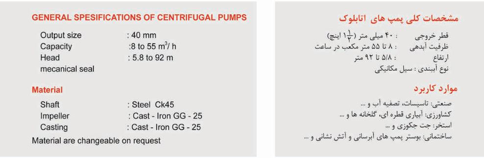  پمپ آب بهار پمپ مدل 250-40 با موتور 2.2 کیلووات