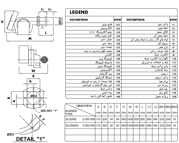 مشعل دوگانه سوز هوفمات مدل SLG5NZ