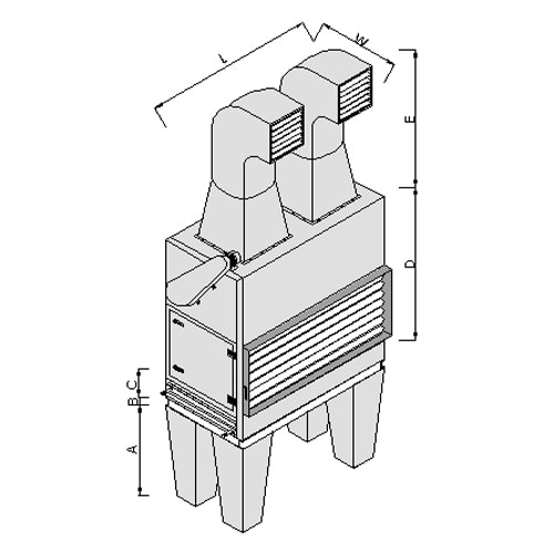 یونیت هیتر صنعتی زمینی تهویه آریا TU 75-125 W