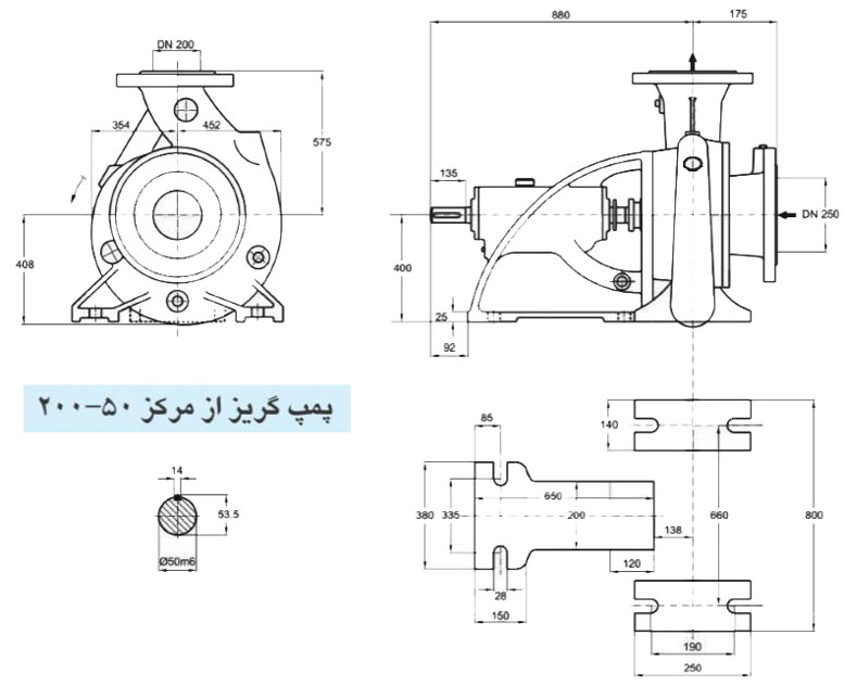  پمپ آب پمپیران مدل 50-200 با موتور 250 کیلووات