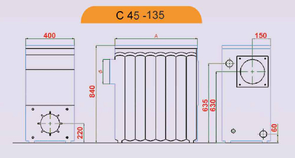 دیگ چدنی ایرفو 5 پره مدل C60