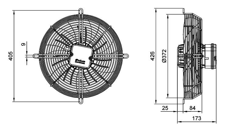 فن آکسیال دمنده ایلکا فلزی معکوس مدل VIK-35A4T2