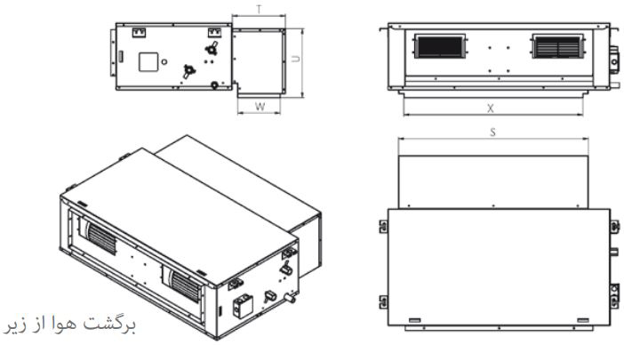 فن کویل کانالی تهویه مدل AR N-12