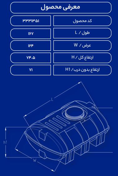 مخزن پلاستیکی 1000 لیتری بیضی طبرستان