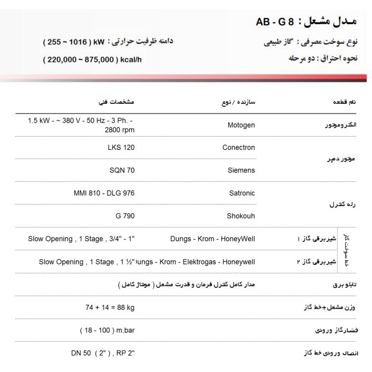 مشعل گازی آترا مدل AB-G8