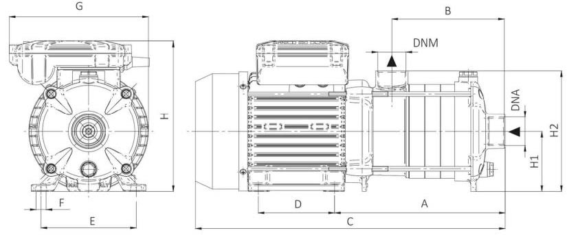 پمپ آب افقی طبقاتی سیستما مدل MR 2-5