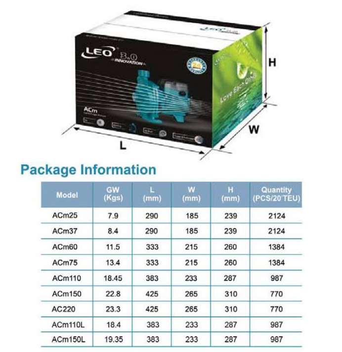 پمپ آب لئو بشقابی مدل AC150L