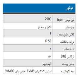  پمپ آب ابارا طبقاتی عمودی مدل EVMS 20 3/4