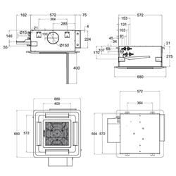 فن کویل تهویه کاستی چهار طرفه اوشان CF-300