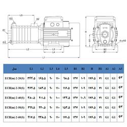 پمپ آب لیو سانتریفیوژ افقی طبقاتی مدل ECHm-2-30