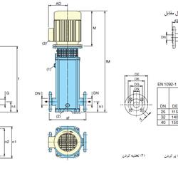 پمپ آب کالپدا طبقاتی عمودی مدل MXV 25-205