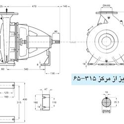 پمپ آب پمپیران مدل 315-65 با موتور 7.5 کیلووات