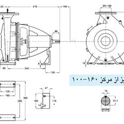 پمپ آب پمپیران مدل 160-100 با موتور 3 کیلووات