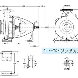  پمپ آب پمپیران مدل 250-100 با موتور 55 کیلووات