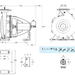  پمپ آب پمپیران مدل 315-100 با موتور 18.5 کیلووات