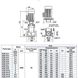  پمپ آب طبقاتی عمودی پمپیران مدل PCR10-1