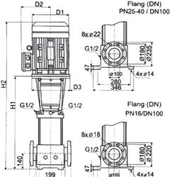 پمپ آب طبقاتی عمودی پمپیران مدل PCR90-1