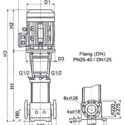 پمپ آب طبقاتی عمودی پمپیران مدل PCR120-3