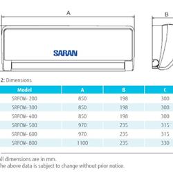 فن کویل دیواری ساران مدل SRFCW-400