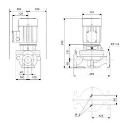 پمپ خطی سیرکوله گراندفوس TP 40-180/2