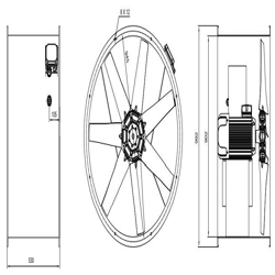 فن آکسیال دمنده سیلندری مدل DAMP-KN100-6T-900-35deg