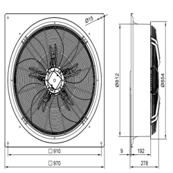 فن آکسیال دمنده یوروونت مدل VIB-80R6T3