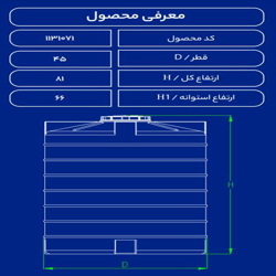 مخزن پلاستیکی 100 لیتری عمودی طبرستان