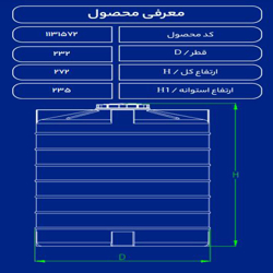 مخزن پلاستیکی 10000 لیتری عمودی فین دارسه لایه طبرستان