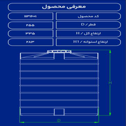 مخزن پلاستیکی 15000 لیتری عمودی فین دارطبرستان