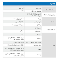 پمپ آب ابارا سانتریفیوژ تک پروانه ای مدل CMB 1.5 M/T