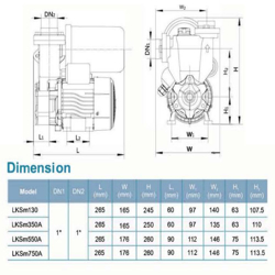 پمپ آب لئو محیطی مدل LKSm350A