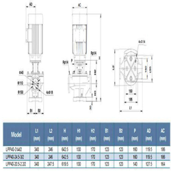 پمپ سیرکولاتور خطی لئو مدل LPP40-24.5-3/2