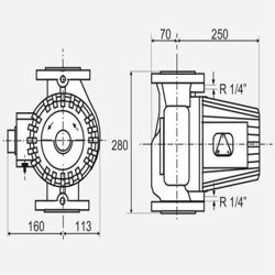 پمپ سیرکولاتور سیستما مدل UPRF 50-120/280