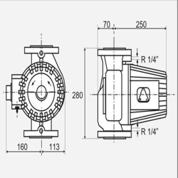 پمپ سیرکولاتور سیستما مدل UPRFE 50-120/280