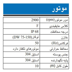 پمپ لجن کش استیل ابارا مدل DW 100 M