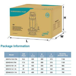 پمپ کف کش لئو مدل QDX40-5.5-1.1A