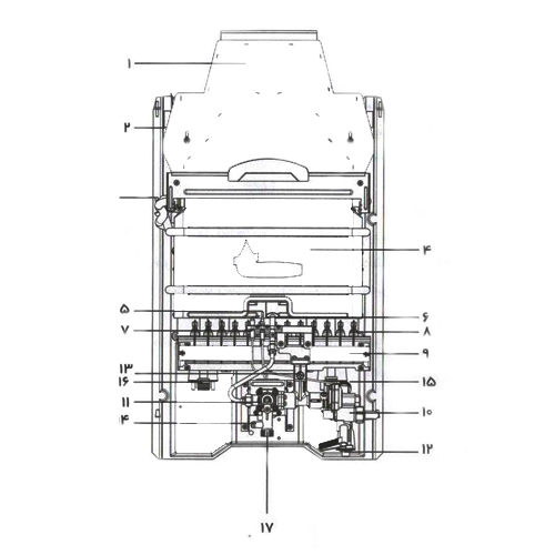 اجزای آبگرمکن دیواری بوتان اجزای آبگرمکن دیواری بوتان